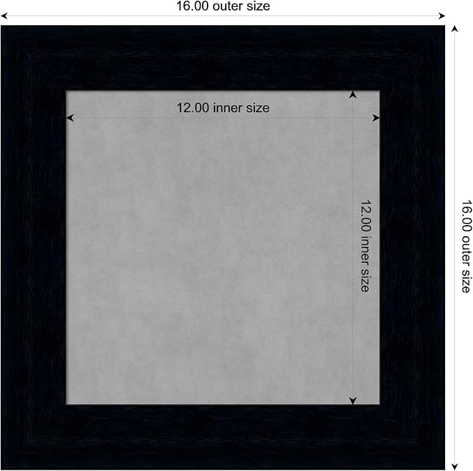 Amanti Art Black Framed Magnetic Board 16x16 X-Small Vision Board - Image 4