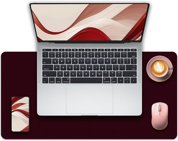 Non-Slip Desk Pad, PU Leather Desk Mat by METEOROCK