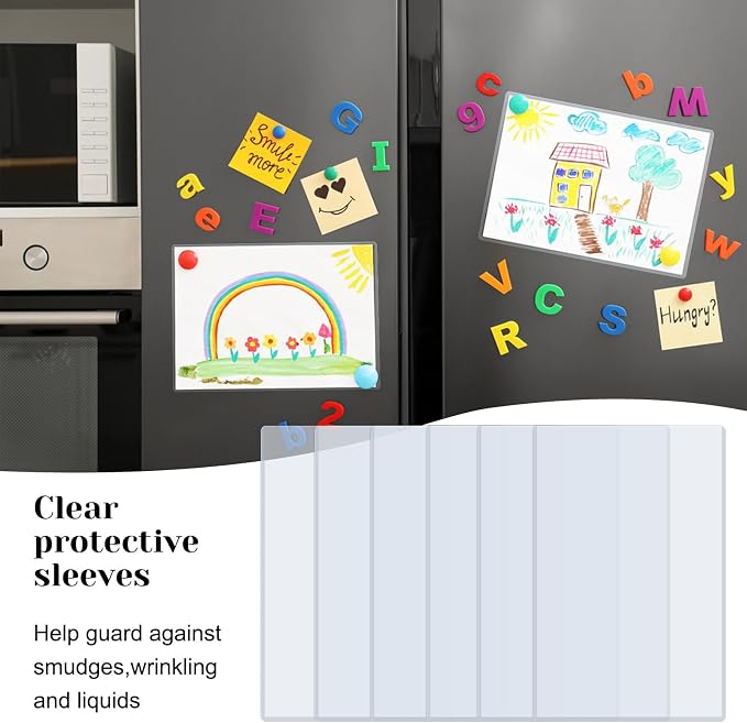 Rainmae 12 Pack 8.5" x 14" Rigid Print Protectors, Paper Sleeves Photo Plastic - Image 4