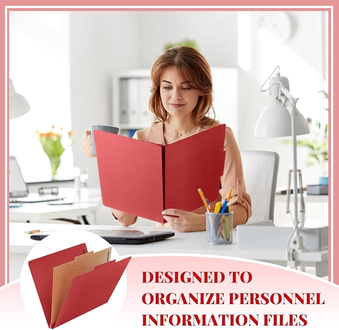 Skyygemm 12 Pcs Classification Folders 3 Pocket Dividers Letter Size Employee - Image 6