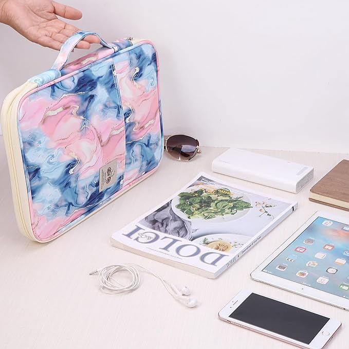 JAKAGO A4 Travel Portfolio Multifunctional Document Organizer Zippered Case - Image 6