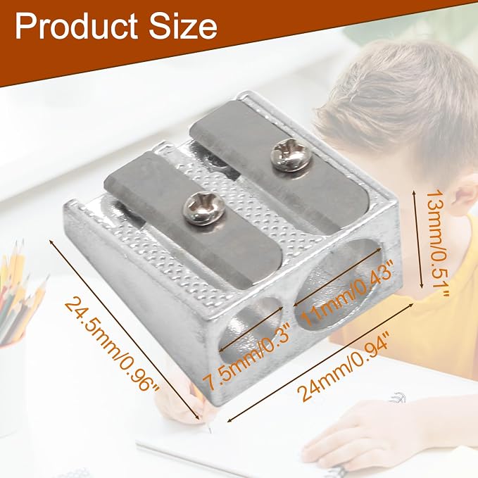 Bonsicoky 16 Pack Handheld Metal Pencil Sharpener - Image 2