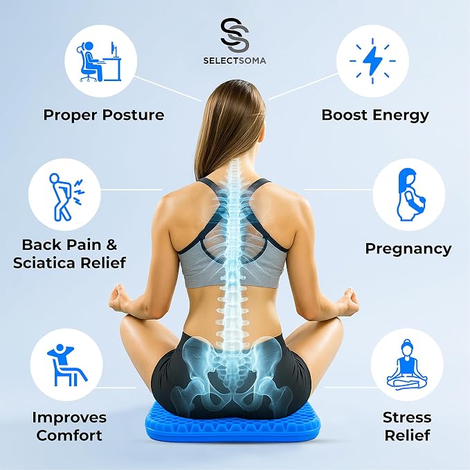 SelectSoma Double-Thick Gel Seat Cushion - Image 7