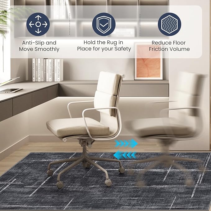 Office Chair Mat for Hardwood Floor&Tile Floor, Under Desk Rug for Rolling - Image 5
