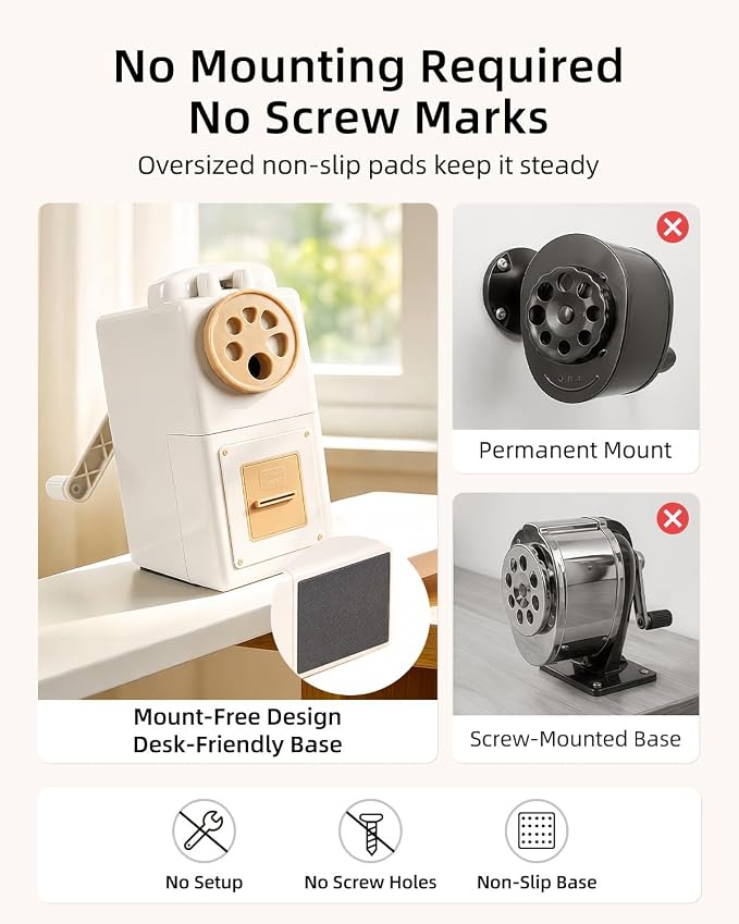 ZMOL Manual Hand Crank Pencil Sharpener - Image 6
