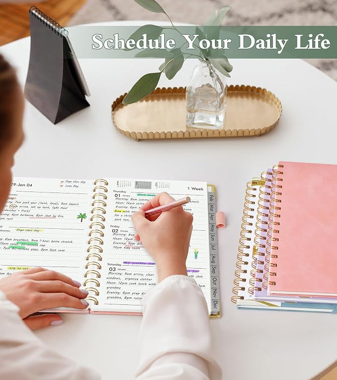 2026 Planner, Hardcover Leather Weekly and Monthly Planner, January 2026 - Image 7
