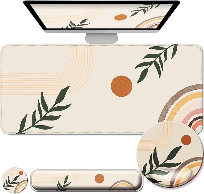 Desk Mat Set + Keyboard and Mouse Pad by VINEBURY
