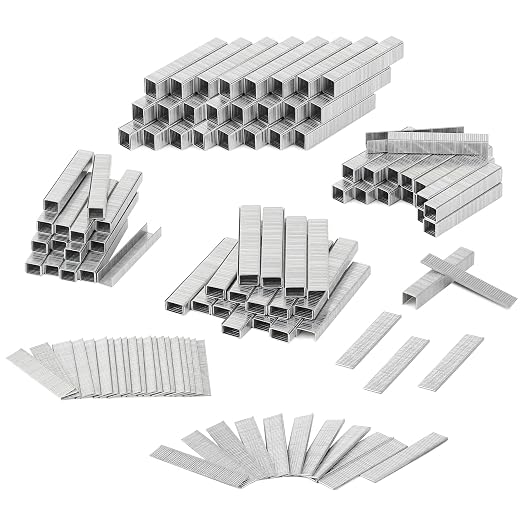 SHALL Heavy Duty T50 Staples and 18GA Brad Nails Combo Kit, 8000-Count by SHALL
