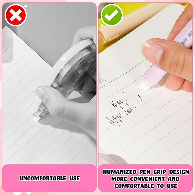 Gersoniel 25 Pack Correction Tape Pen Correctional Ink Tape Push Pull Protective - Image 7