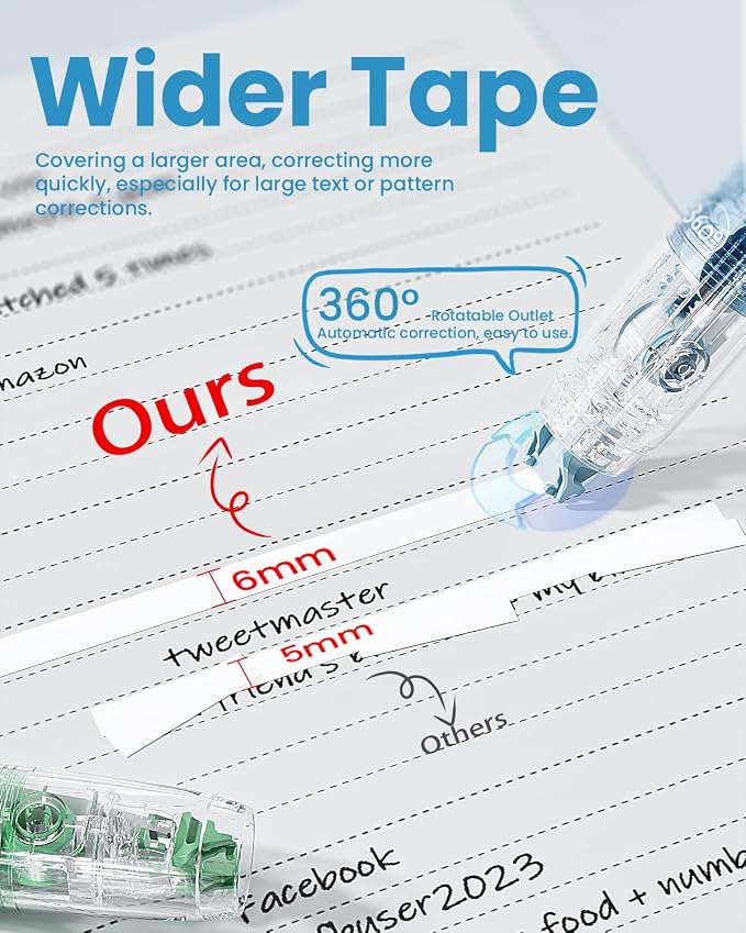 Four Candies 2-Pack White Correction Tape - Image 2