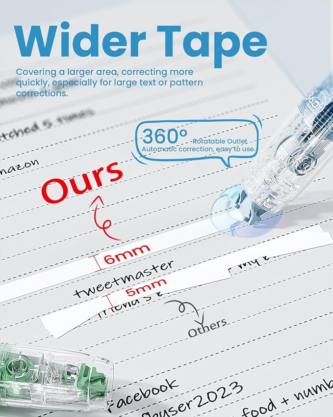 Four Candies 2-Pack White Correction Tape - Image 2