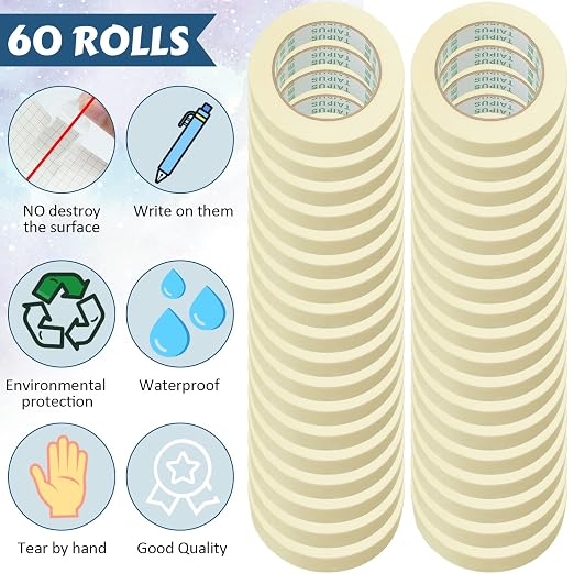 Fainne Masking Tape Bulk General Purpose Masking Painting Tape 55 Yards - Image 3