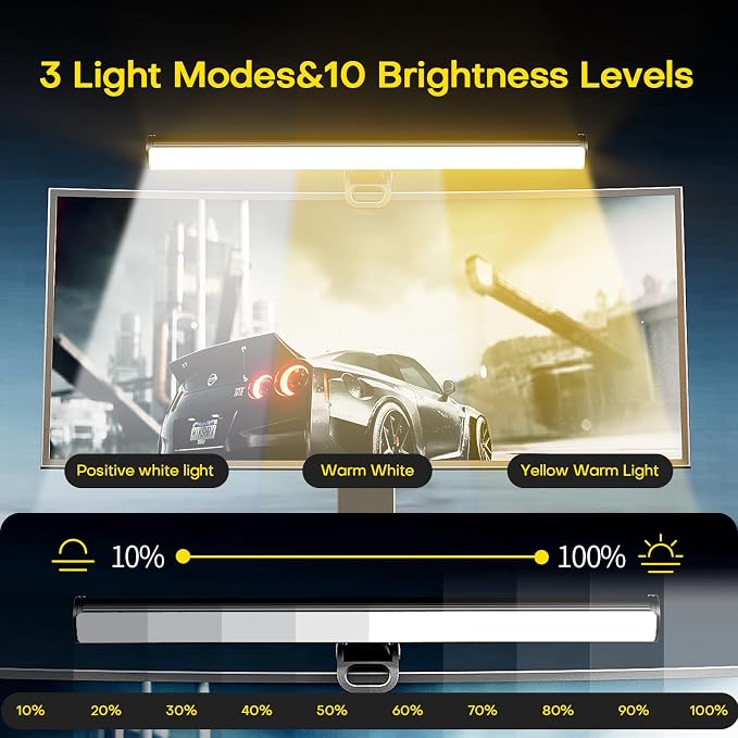 XINBAOHONG Mini Laptop Monitor Light, Computer Monitor Screen Light - Image 4