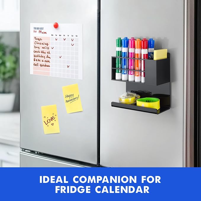 Black Magnetic Dry Erase Marker Holder - Image 4