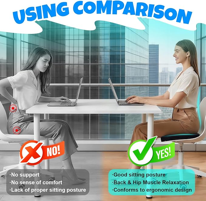 Ergonomic Seat Cushion with Memory Foam - Image 3