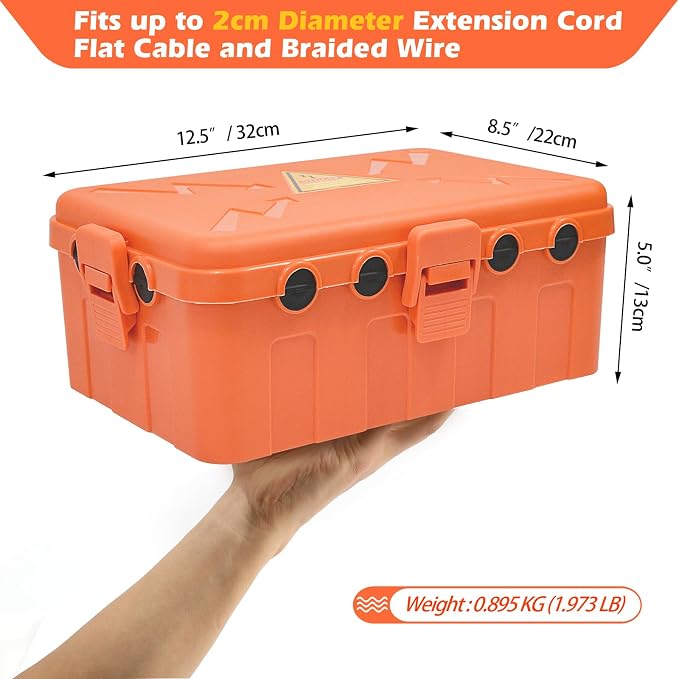 Hrensaw Large Outdoor Electrical Box, IP54 Waterproof Outdoor Outlet Covers - Image 3