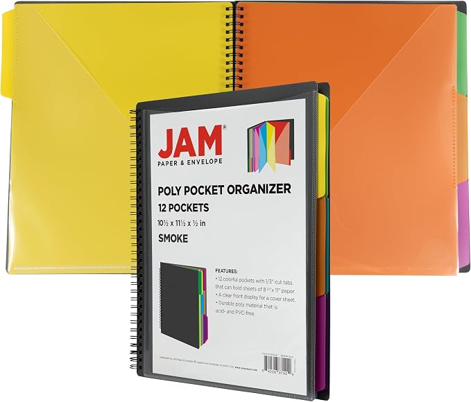 JAM PAPER Plastic Multi Pocket Folder by JAMPaper