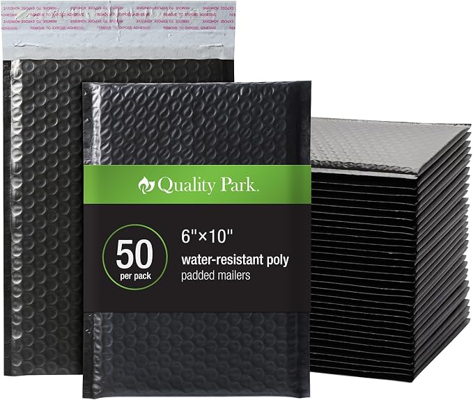 Quality Park Bubble Mailers, 6 x 9, Padded Envelopes, Shipping Bags, Water by Quality+Park