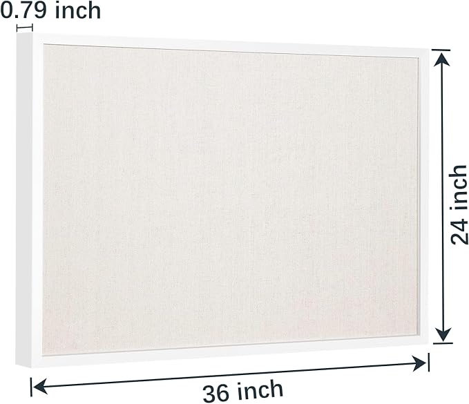 OWLKELA 24'' x 36'' Linen Bulletin Board, Vision Board and Decorative Hanging - Image 2
