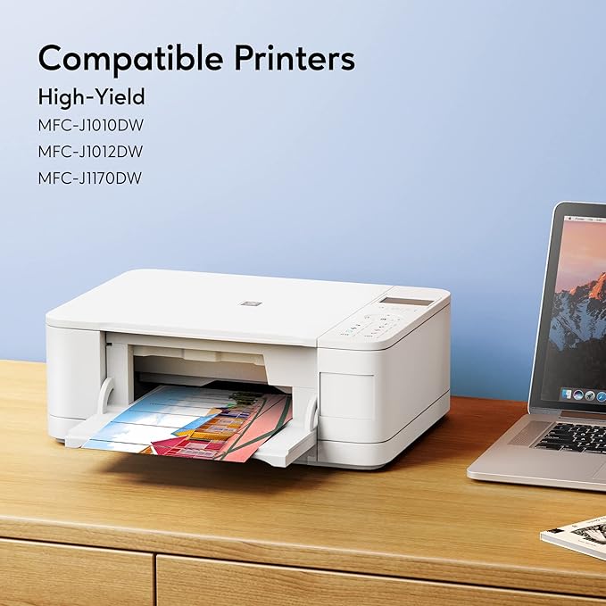 LC401XL Ink Cartridge Replacement for Brother LC401XL Ink Work with MFC-J1170DW J1010DW J1012DW Printer (Black, Cyan, Magenta, Yellow, 4 Pack)-DeskLoop Office