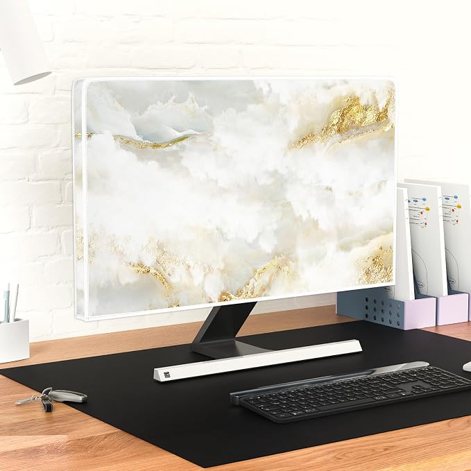 Baocicco White Gold Computer Monitor Cover - Image 6