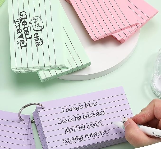 TFLFL Index Cards 3x5 Inch, Thin Note Cards Paper, Study Card Memo Scratch Pad - Image 4