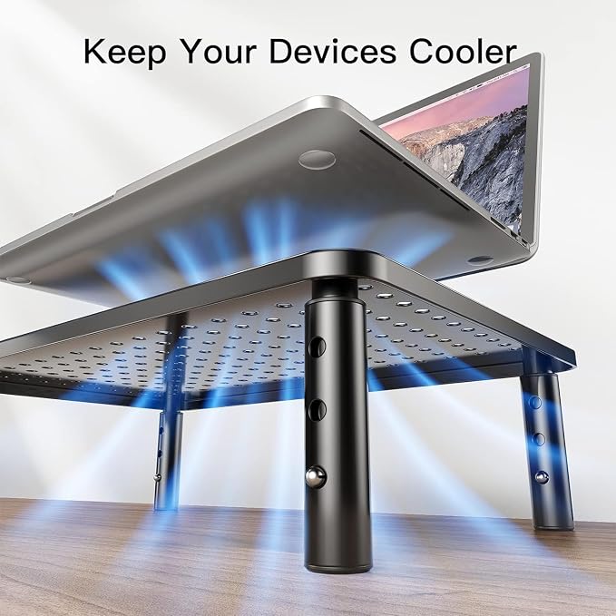 HUANUO Monitor Stand for Desk, Computer Monitor Stand Height Adjustable - Image 6