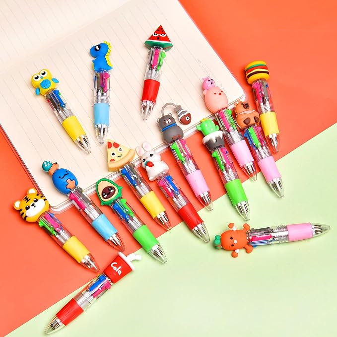 15Pcs Mini Multicolor Pens in One 4-in-1, Cute Pens Bulk - Image 4