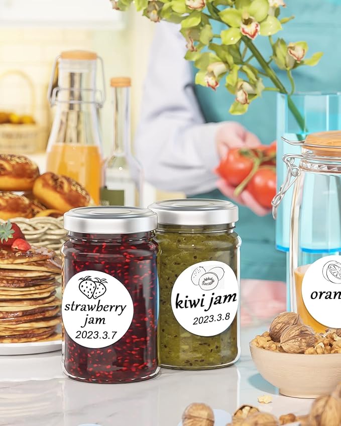 3 Inch White Round Thermal Sticker Labels, Self-Adhesive Circle Direct Thermal Printer Labels, DIY Design, QR Code, Name Tag, Brand Label,Gift Label (White 500 PCS/1 Roll)-DeskLoop Office