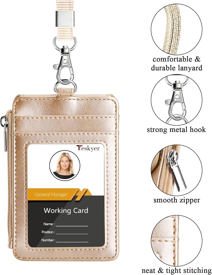 Teskyer Leather ID Badge Holder - Image 3
