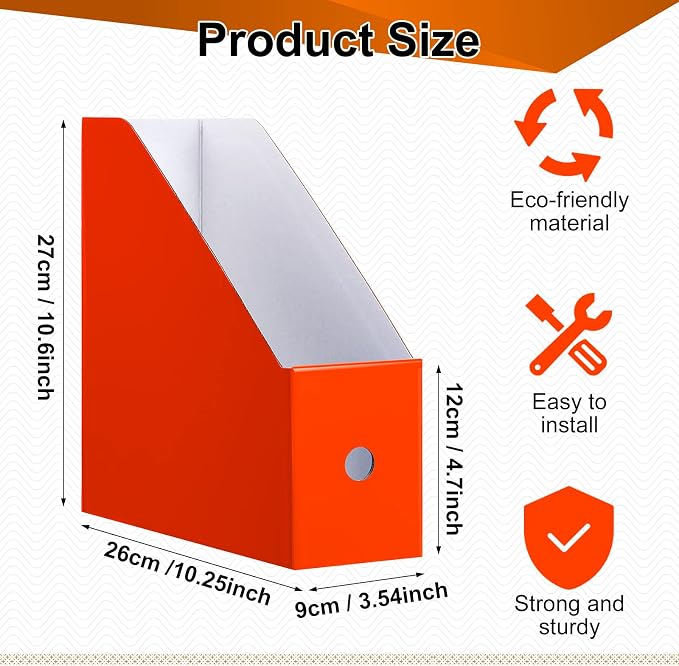 Thenshop 24 Pcs Cardboard Magazine File Holder Organizer, Desk File Organizer - Image 2