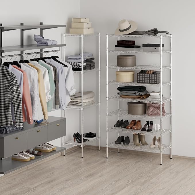 Regal Altair 18" Deep x 36" Wide x 74" Height Wire Shelving Kit | 8-Tier | NSF - Image 4