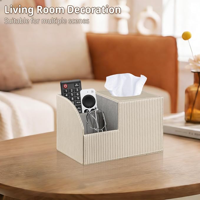 PU Leather Square Tissue Box Cover - Image 6
