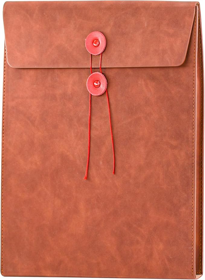 VANRA Vertical PU Leather Envelope File Folders Expanding Document Holder by VANRA