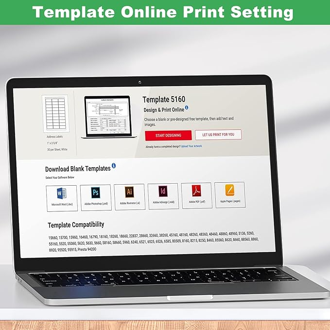 Address Labels 1" x 2-5/8", 15000 Printable Labels for Mailing, Envelopes, Laser/Inkjet Printer, 8.5"×11" White Label Stikcers Paper 30 Up Blank Label Per Sheet,(500 Sheets)-DeskLoop Office