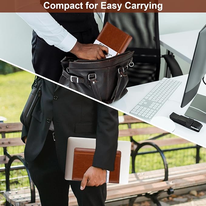 ZCZN Lined Journal Notebooks for Work, 5.5x8.3 in, 192 Pages, Hardcover Leather - Image 6