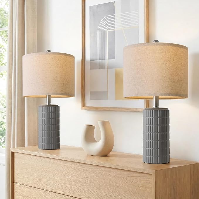 PoKat 20.75'' Ceramic Small Table Lamps - Image 2