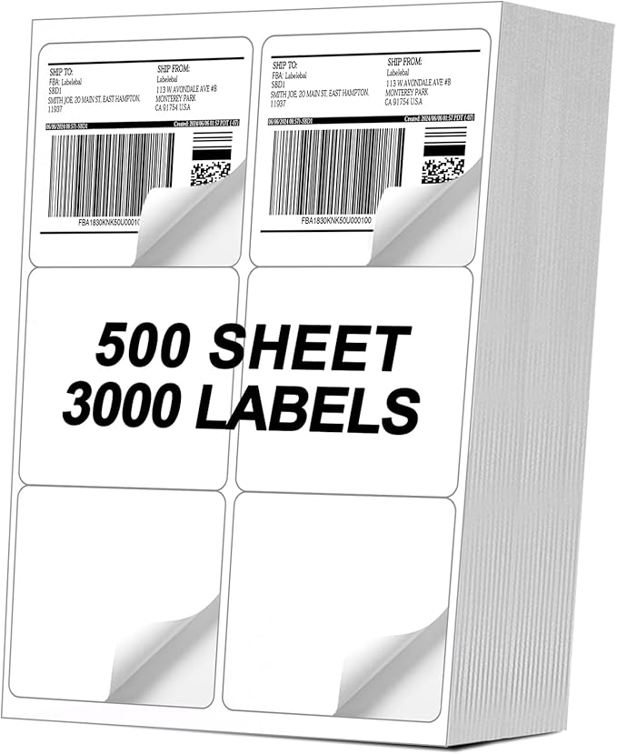 6-UP 4''x3-1/3'' Shipping Labels by Labelebal