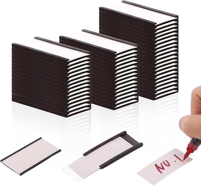 Magnetic Labels, 1x2 Inch C-Shape Magnetic Tool Box Labels, Magnetic Label by ROLTAGAZ