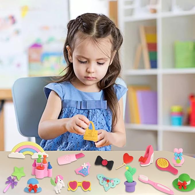 Cllayees 72 Pcs Erasers for Kids, Mini Pencil Eraser Bulk Classroom Prizes - Image 6