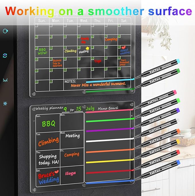 Liquid Chalk Markers for Acrylic Calendar Planning Board, Dry Erase Board - Image 3