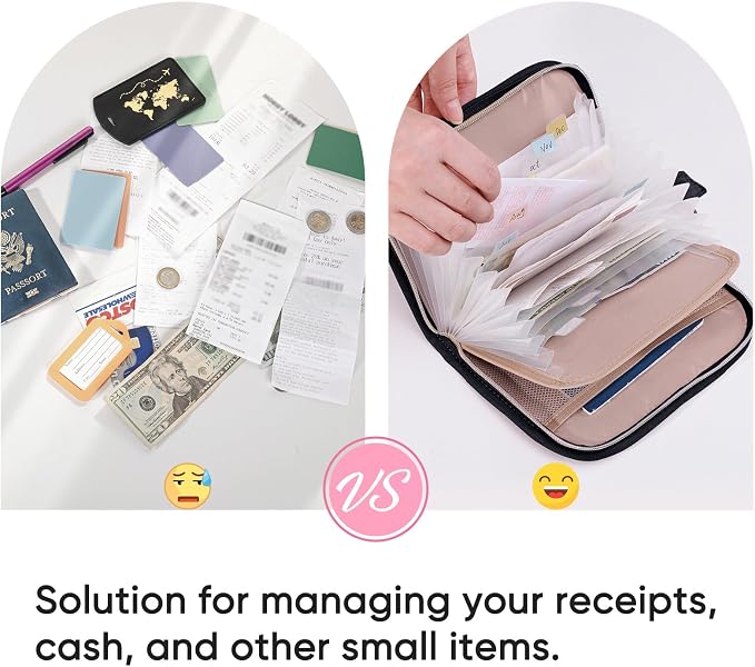 Receipt Organizer with 12 Pockets 8x5.5 Small Receipt Holder Organizer - Image 6