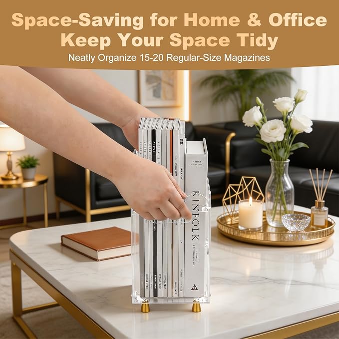 Clear Acrylic Magazine Holder - Image 4