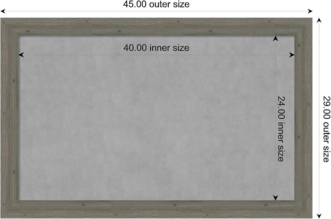 Amanti Art Grey Framed Magnetic Board 29x45 Large Vision Board - Image 4