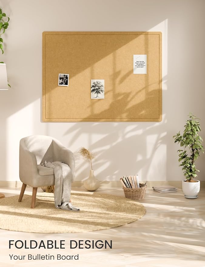 Fluxynara Large Bulletin Board, 47.2" x 35.4" Cork Board Alternative - Image 6