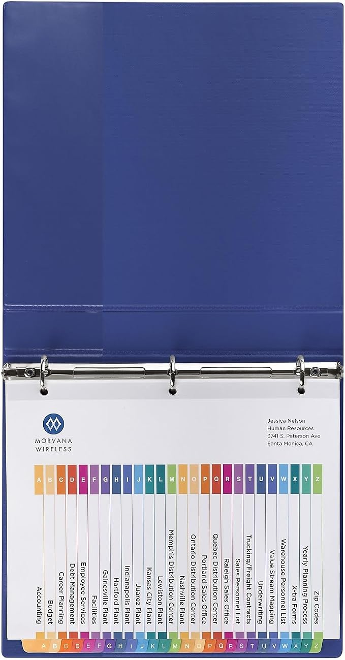 Avery A-Z Dividers for 3 Ring Binders, 26 Tabs per Set, Customizable Table of - Image 4