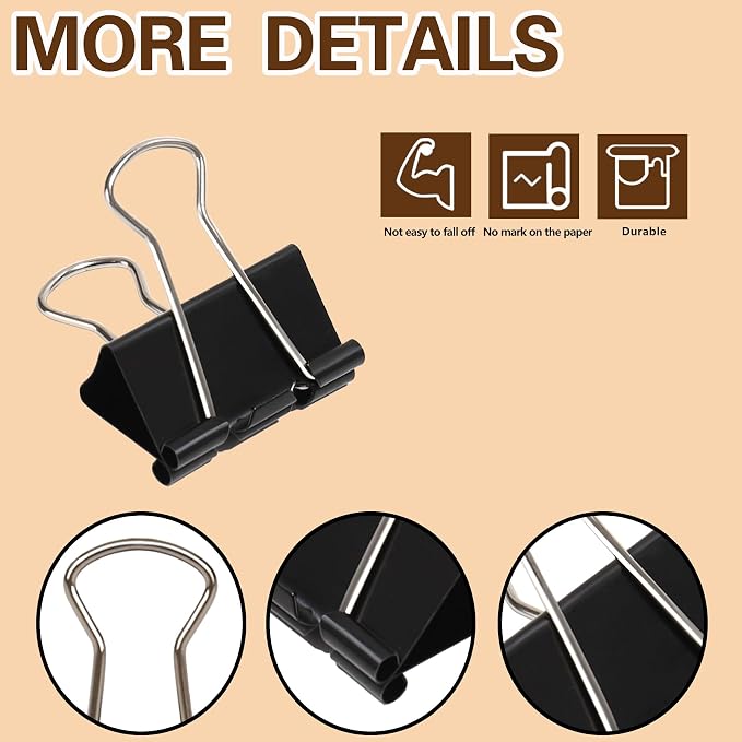 Binder Clips 1.25 Inch, Heavy-Duty Grip - Image 5