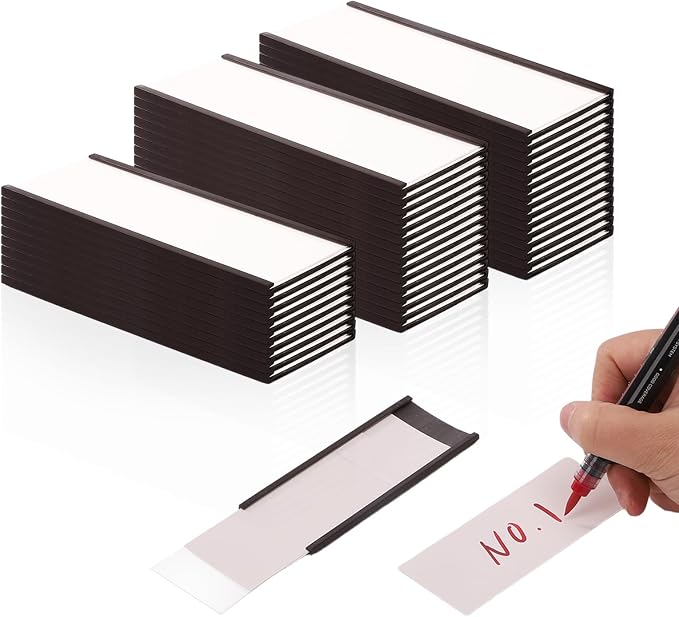 Magnetic Labels, 1.6x4 Inch C-Shape Magnetic Tool Box Labels, Magnetic Label by ROLTAGAZ