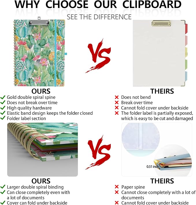 Clipboard Folder with Notepad Refillable Lined - Image 5