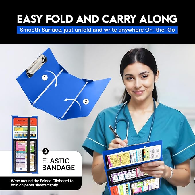 Nursing Clipboard with Nursing and Medical Edition Cheat Sheets 3 Layers - Image 4